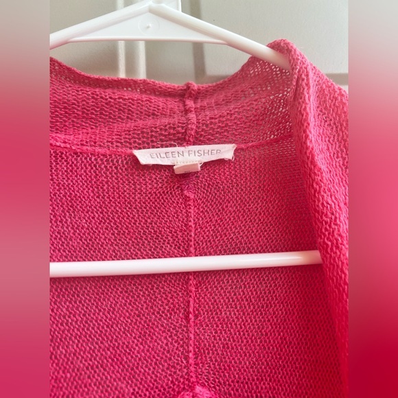 EILEEN FISHER 100% Hemp Coral Pink Cardigan – Size XL - Picture 7 of 9